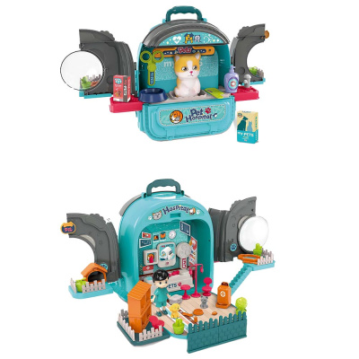Игровой набор 2 в 1 Ветклиника в рюкзаке PlaySmart 008-998A-1 1